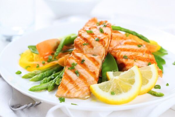 Gebackener Fisch ist ein Diätgericht